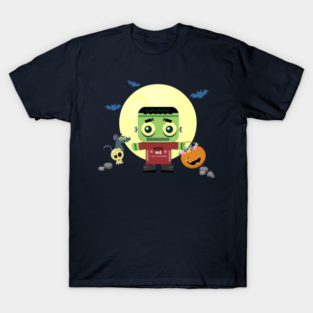 Frankie Halloween T-Shirt by AnishaCreations